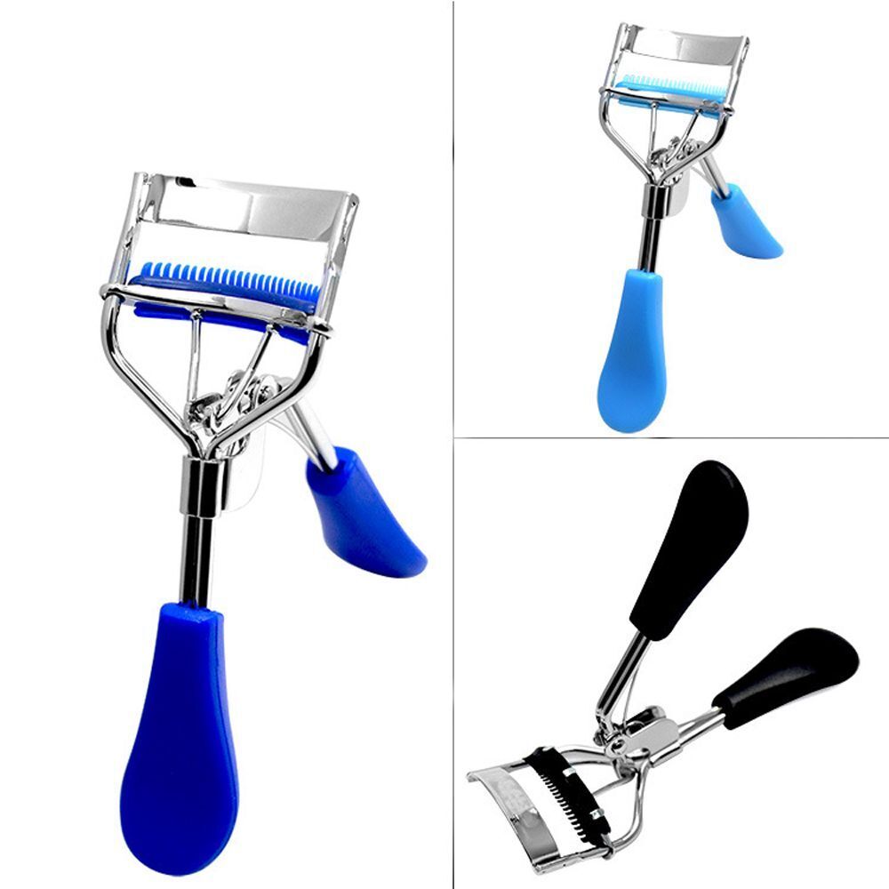 Colorful Makeup Tool Curling  Clip with Comb Eyelash Curler Tweezers Big Eye