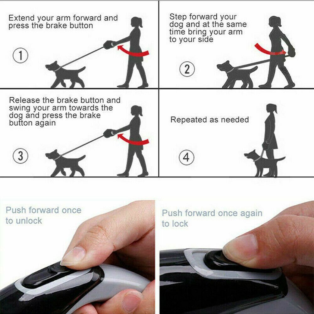 Retractable Dog Collar Pet Supplies Dog Leash Extendable Leash Dog Lead Cord