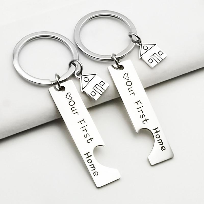 Bag Pendant Our First Home Durable Key Ring Birthday New Year Gifts for Lovers