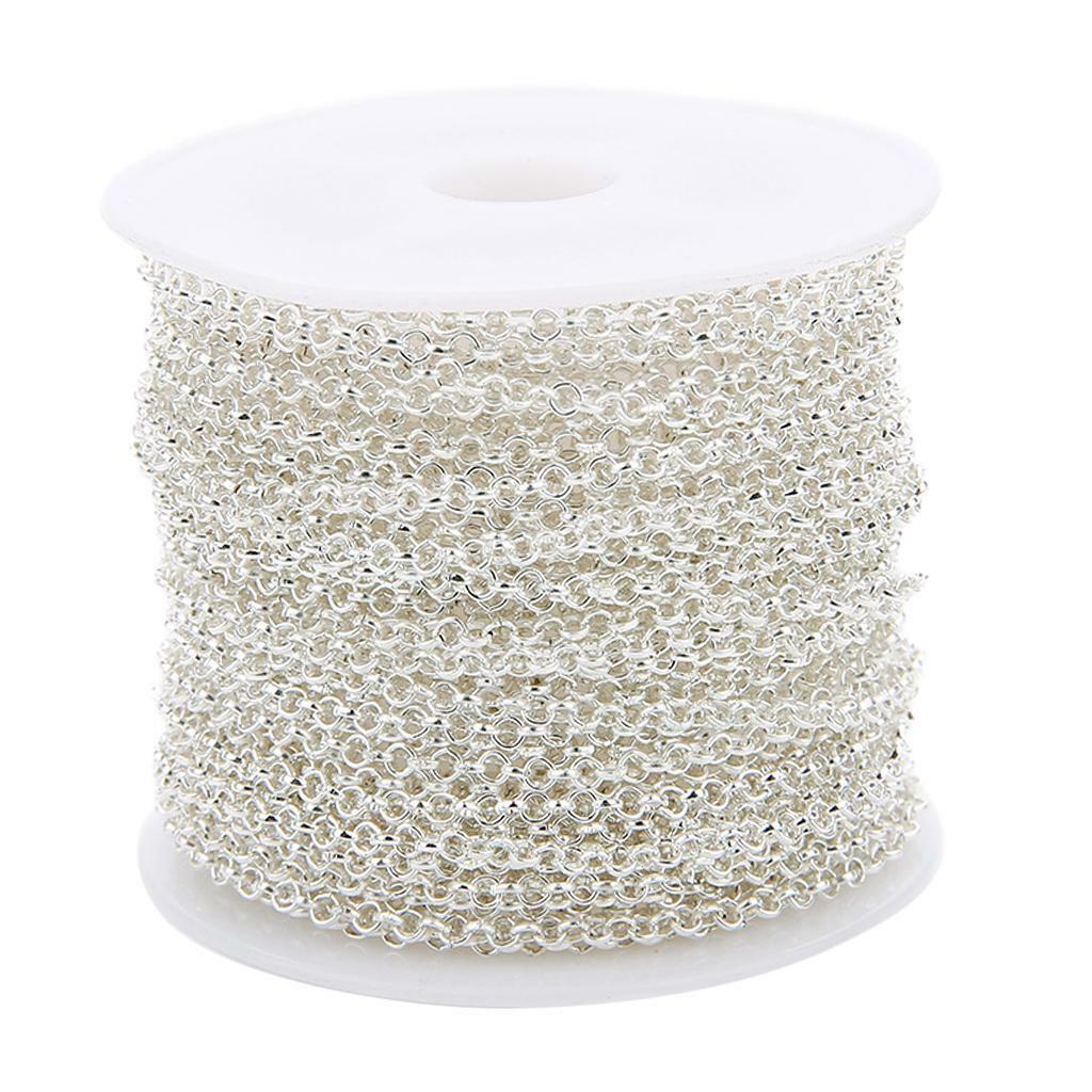 4x 10 Yards/ Necklace Chains Key Bulk  Jewelry Making Crafts 2mm