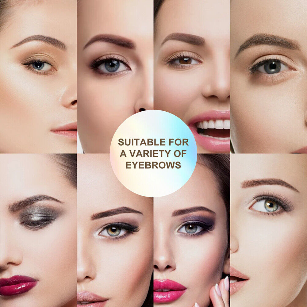 Waterproof EyeBrow Powder Stencil Lasting Natural Shaping Kit (Brown)