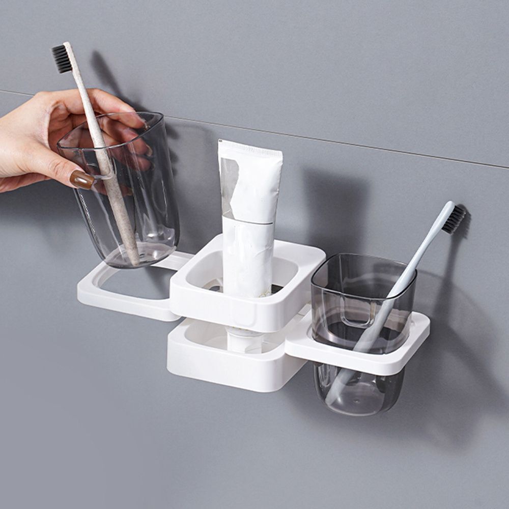 Storage Rack Toothbrush Holder Electric Toothbrush Organizer Mouthwash Cup Rack