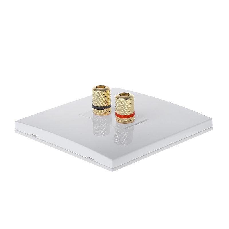 2 Binding Post Speaker Connector Wall Socket Banana Jack Easy Installation