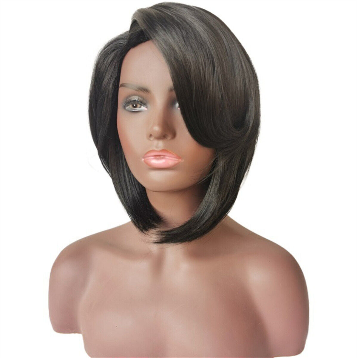 Black Curly Straight Short Bob Wigs Cut Wig Brazilian Hair Wigs for Women