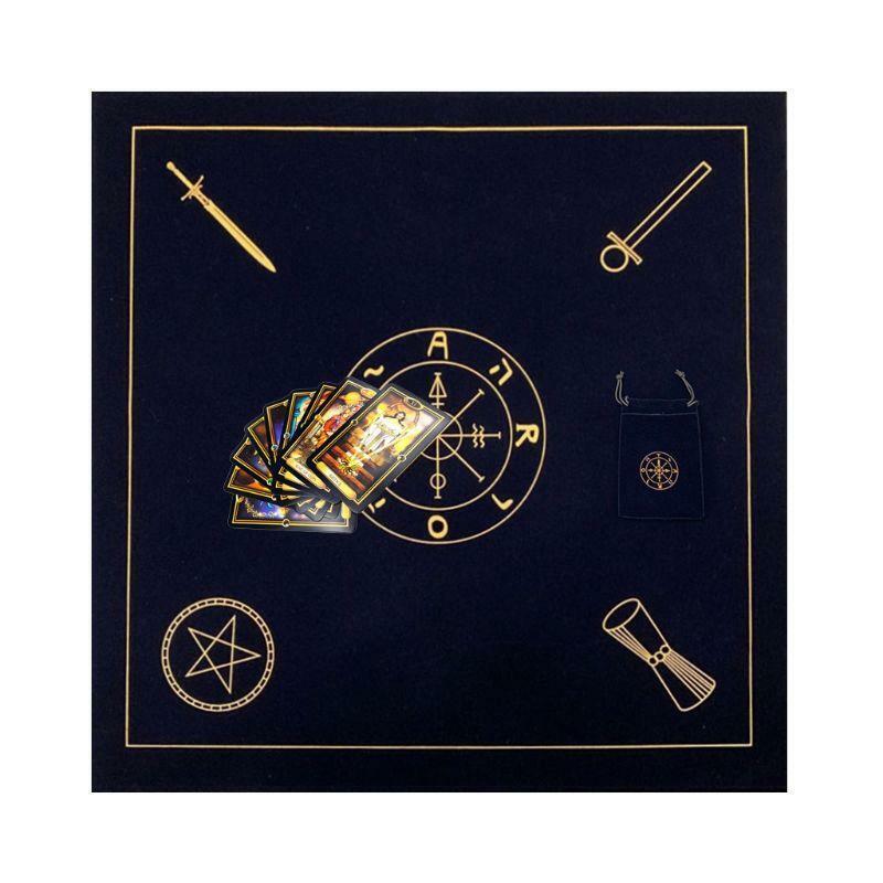 Altar Tarot Cloth Velvet Tarot Cards Tablecloth with Bag Board Game Accessories