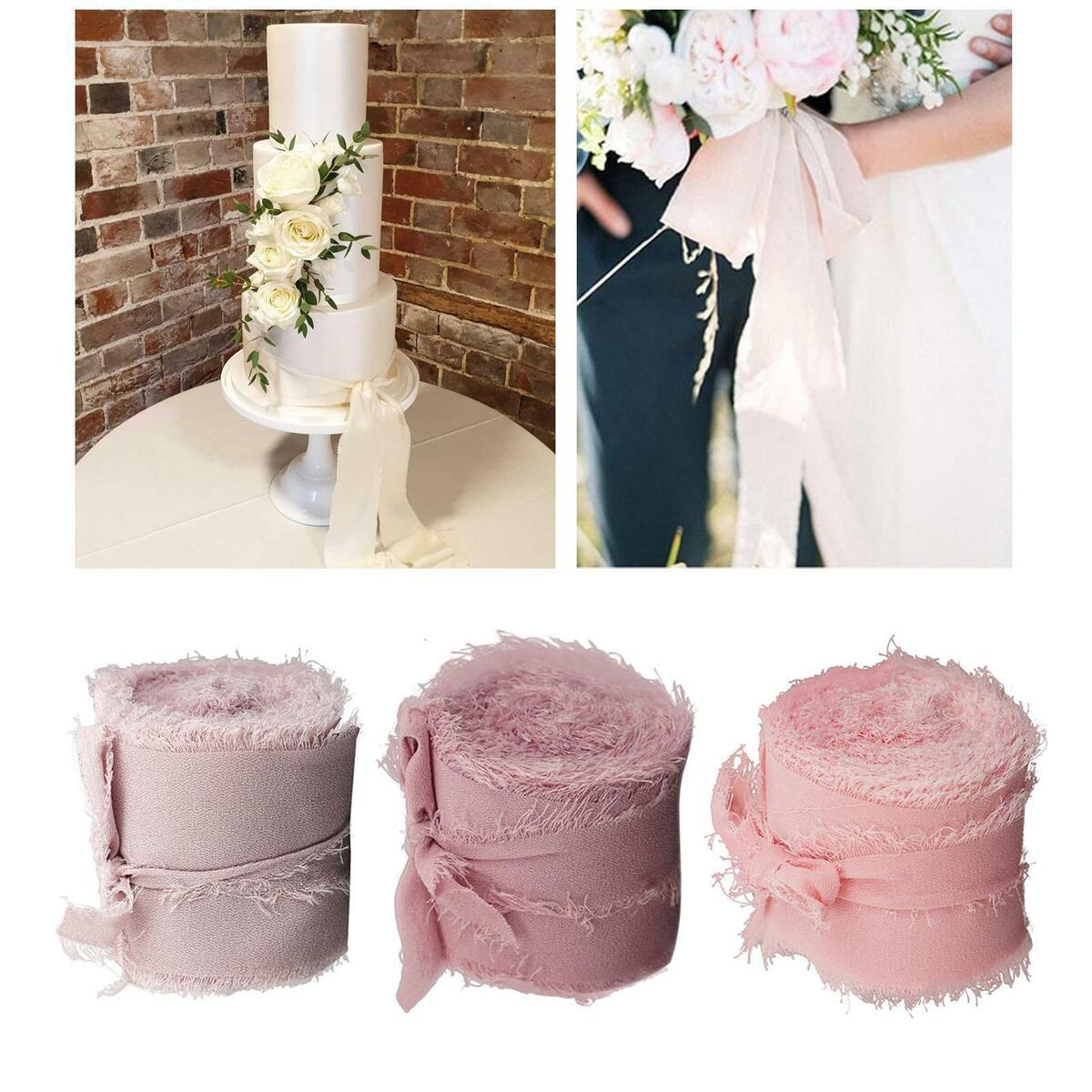 Chiffon Fringe Ribbon Gift Gadget Handmade Polyester Wrapping Ribbon