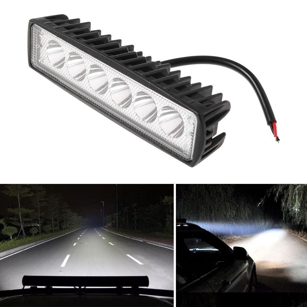 Truck SUV 12V 800LM 6 LED  Car Work Light Bar Spotlight DRL Driving Fog Lamp