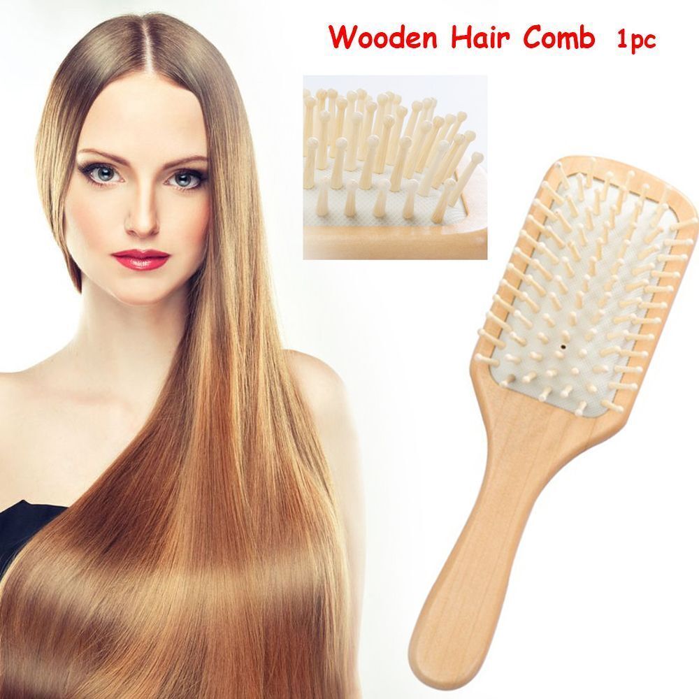 Handle Airbag Anti-static Hair Styling Wood Paddle Hair Comb Hairdressing tool