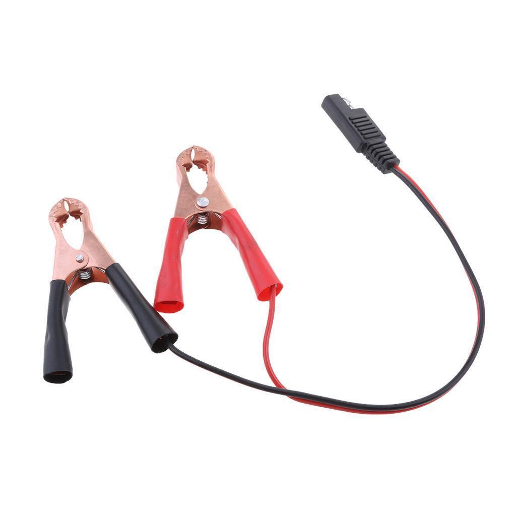 Premium 18AWG SAE to Alligator Clips Extension Cable Battery Jumper Booster