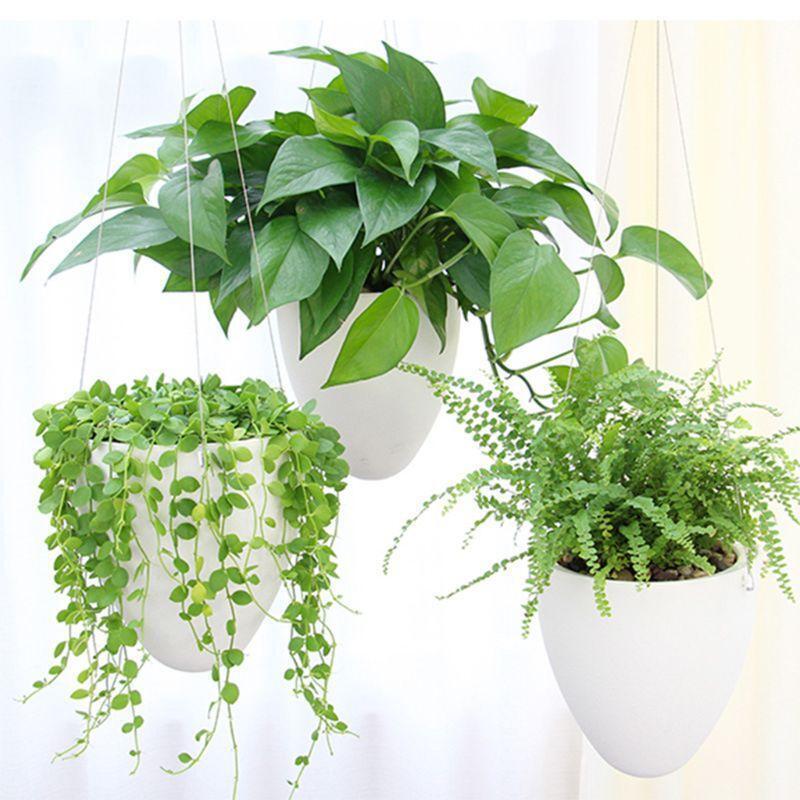 Watering Flower Pot Container, Hanging Planter with Chain