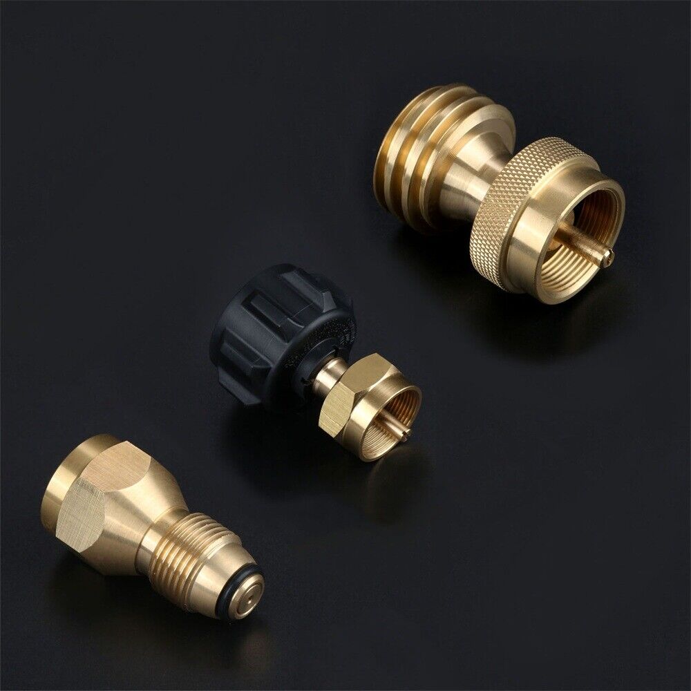 3PCS Propane Refill Adapter Converter QCC1/POL Cylinder Gas Tank Connections