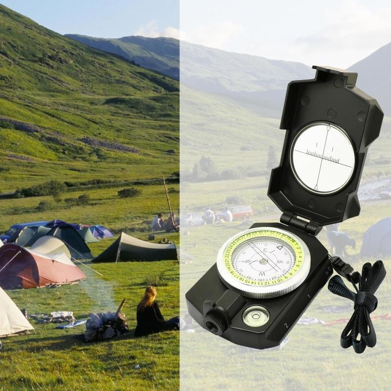 Sighting Compass High Precision Survival Camping Hiking Compass w/ Inclinometer