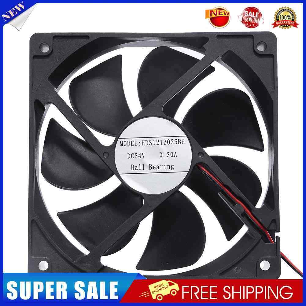 HDS1212025BH DC24V Cooler Fan 117x117x24mm 7 Blades Computer PC Cooling Fan