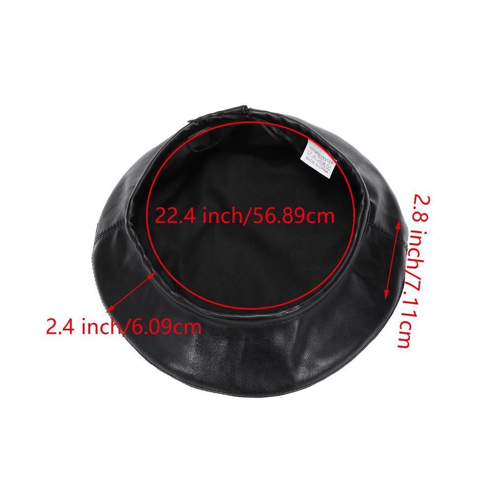Hat Faux Leather Berets Black Leather Hat Women Beret Hat Berets for Women