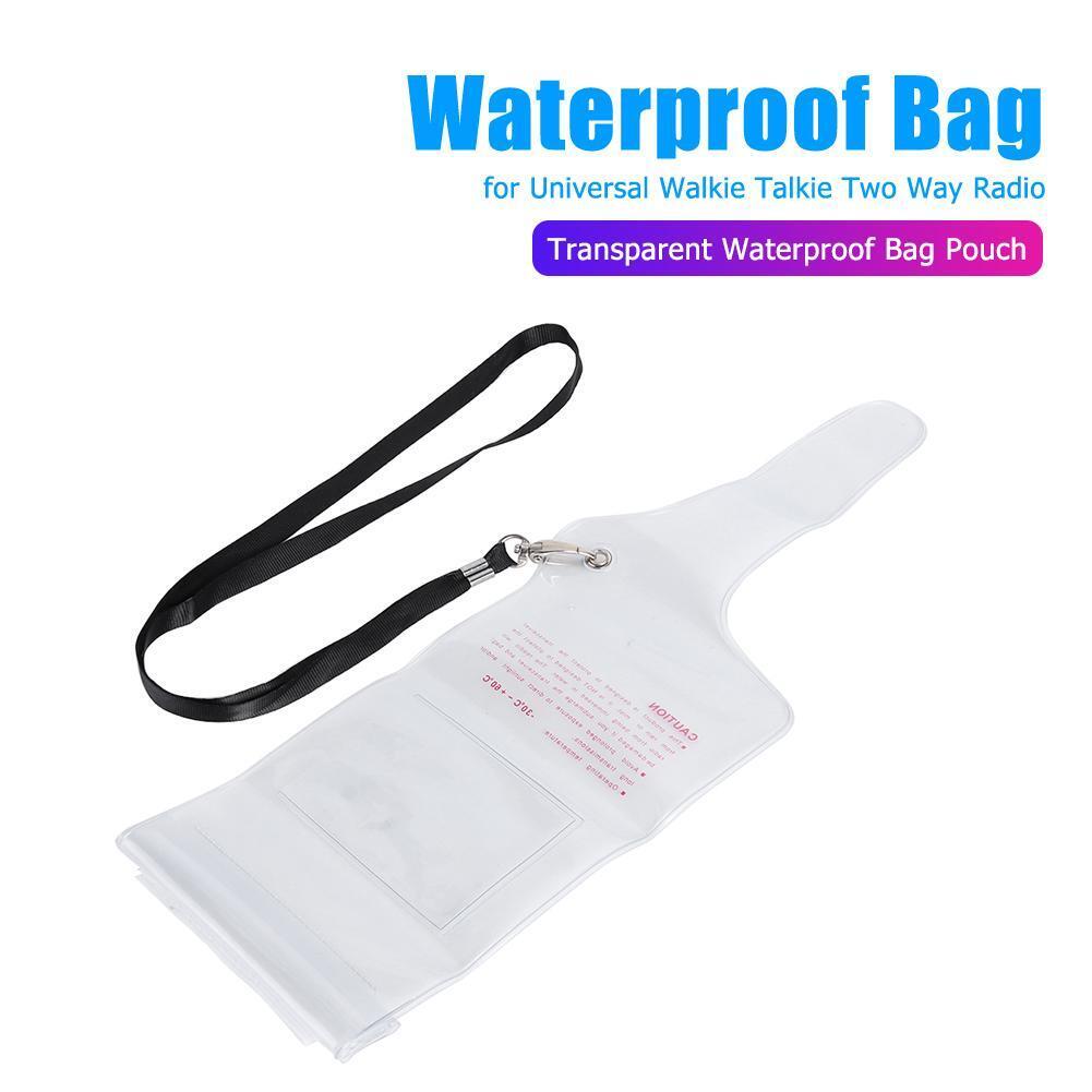 Transparent Waterproof Bag Pouch for Universal Walkie Talkie Two Way Radio