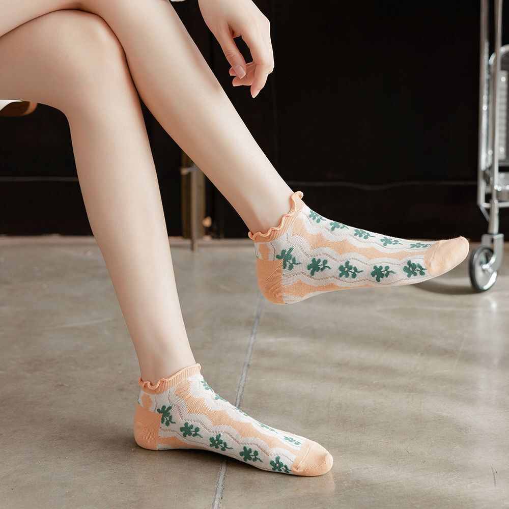 Women's Fresh Cotton Low Cut Short Socks Ankle Socks Boat Socks Breathable