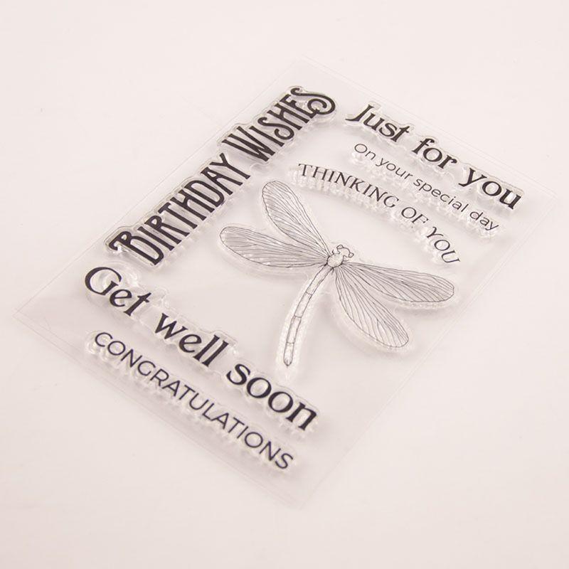 Dragonfly Silicone Clear Seal Stamp DIY Scrapbooking Embossing Photo Album Paper