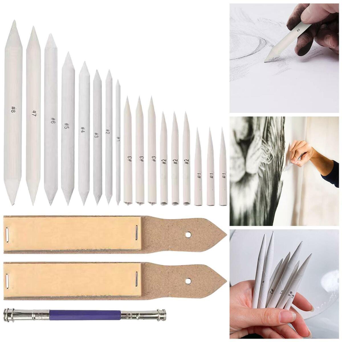 20Pcs Blending Stumps Paper   Drawing Pastel Artist Pointer