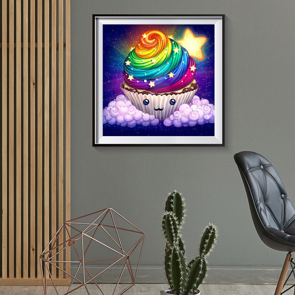 5D DIY Doughnut Cupcake Full Round Diamond Painting Kit Picture Craft Art