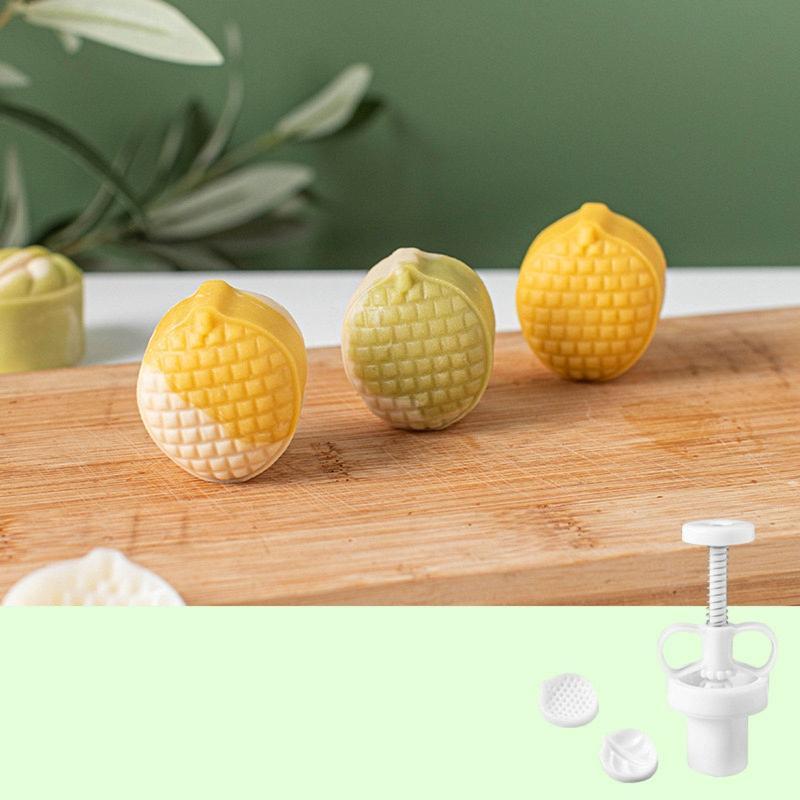 25g Plastic Material Mooncake Mold Cute Durian Shaped Stamps Moon Cake Moulds