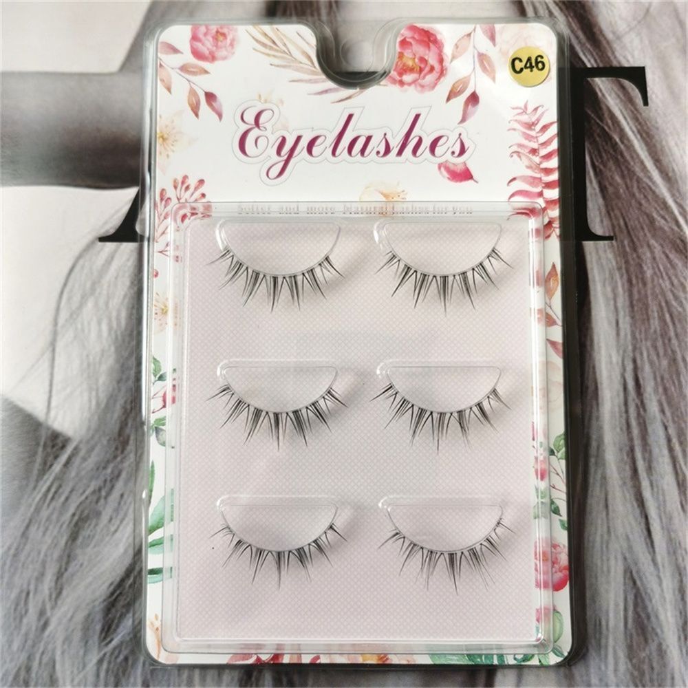 Cluster Makeup Tools Extension Short Messy Makeup Lashes Cross False Eyelashes