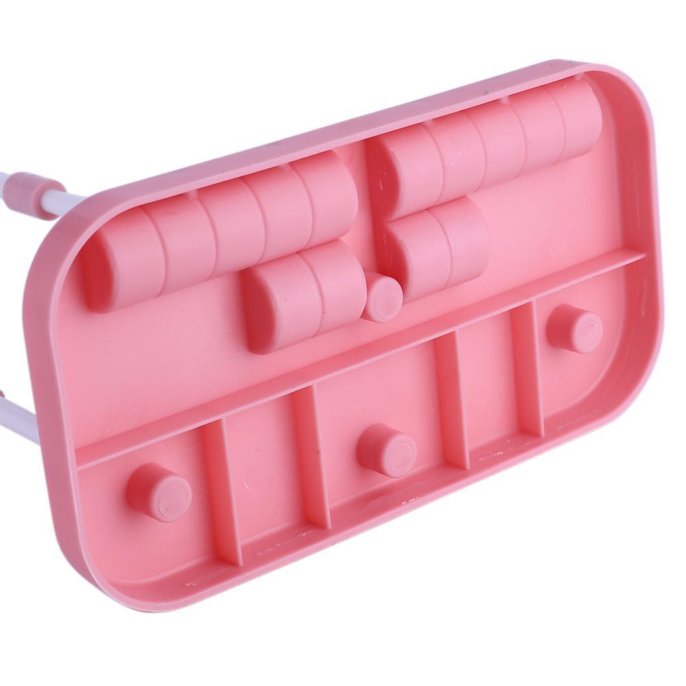 Pink Sewing Thread Stand Adjustable 3 Thread Spools Plastic Holder