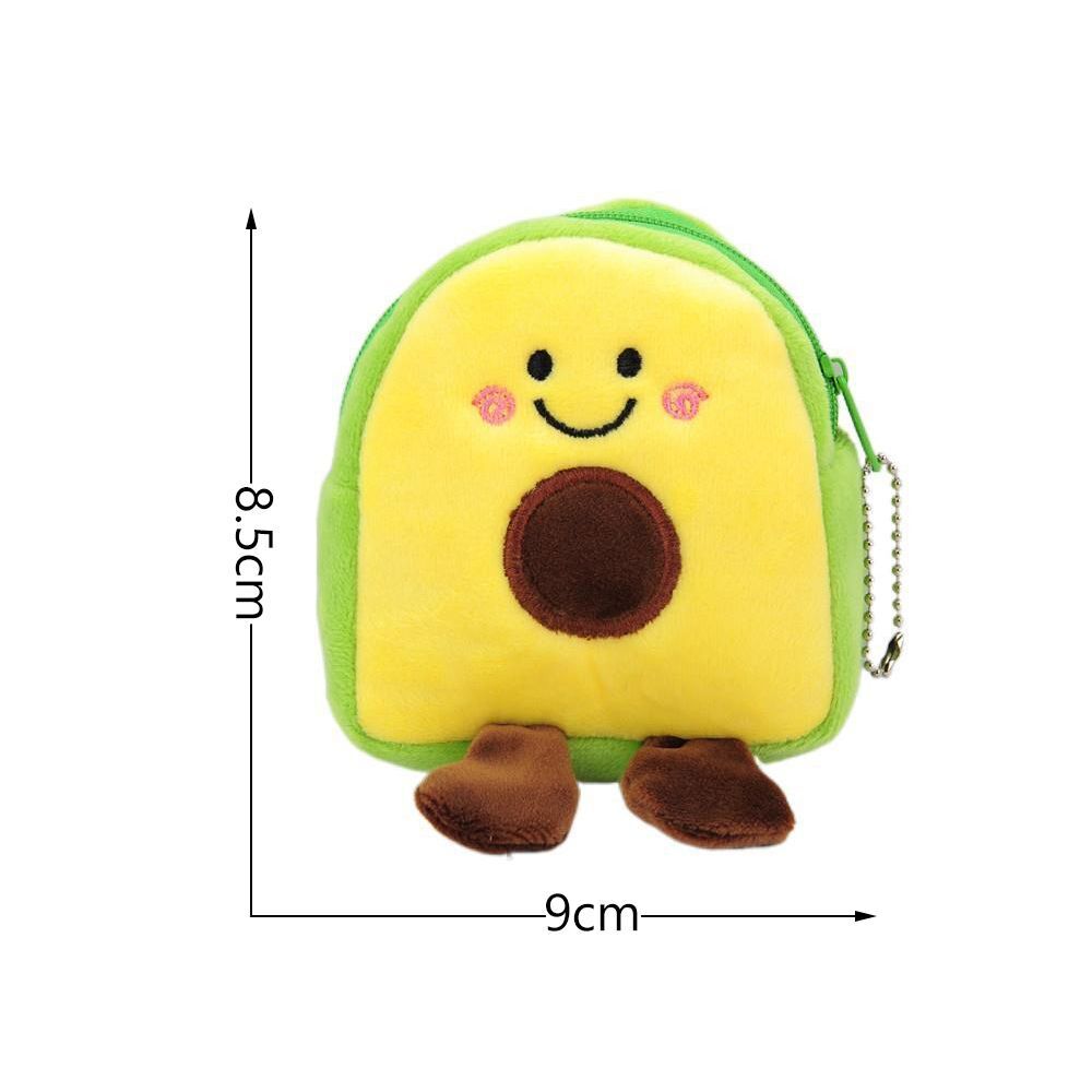 New Lovely Avocado Shape Keychains Storage Bags Wallet Pendant Coin Purse