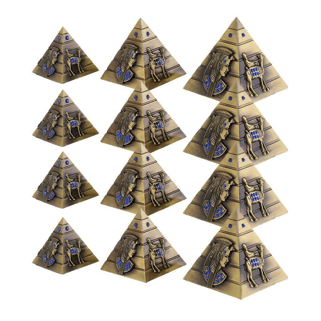 12pcs  Pyramids Statue Architectural Sculpture Collectible Ornaments
