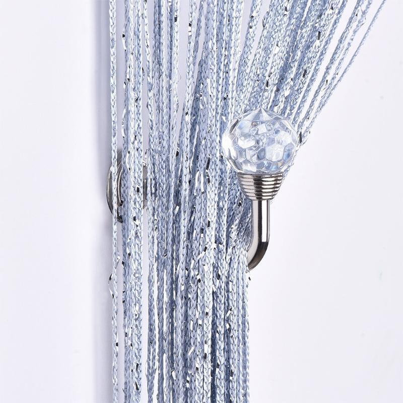 Portable Durable Crystal Curtain Holdbacks 2PCS U Shaped Hook Curtain Tieback