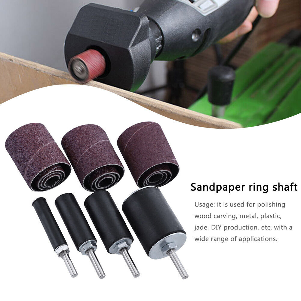 16pcs Grinding Polishing Sanding Sleeve Kit Woodworking Sander Belt Mandrel