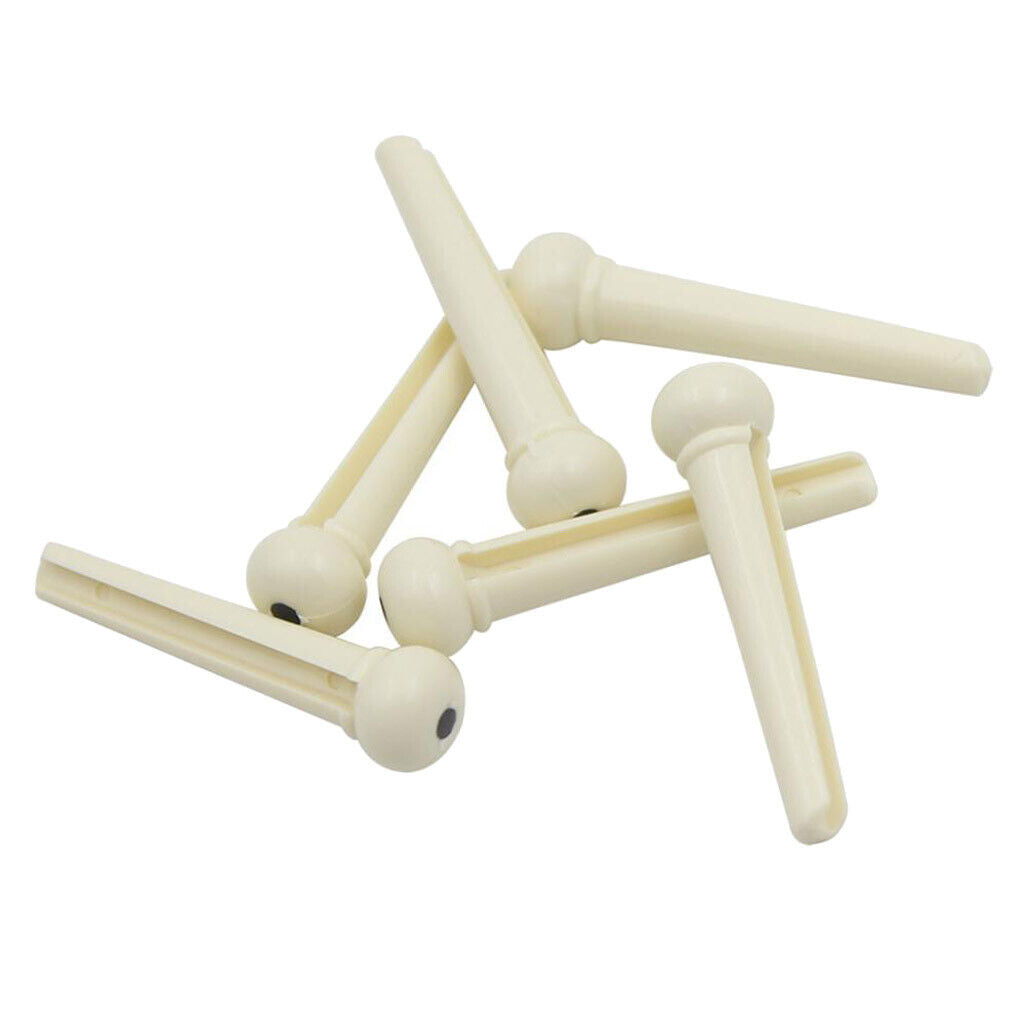 6 Pieces  Bridge  Guitar String Pegs for Acoustic Folk Guitar
