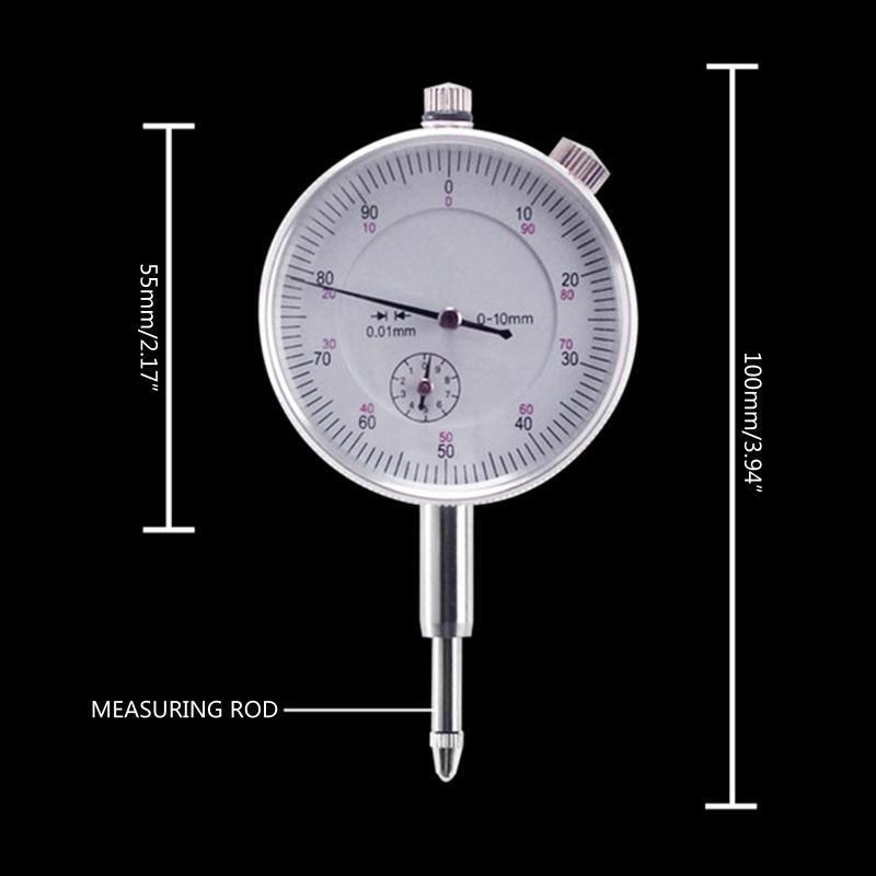 Dial Indicator Precision Tool 0.01mm Accuracy Indicator Dial Test Gauge 0-10mm