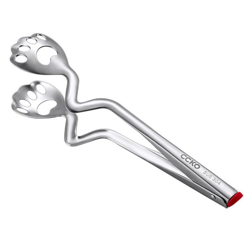 Steak Tongs Cooking Tongs Double Sided Clips Stainless Steel Food Flipping Tongs