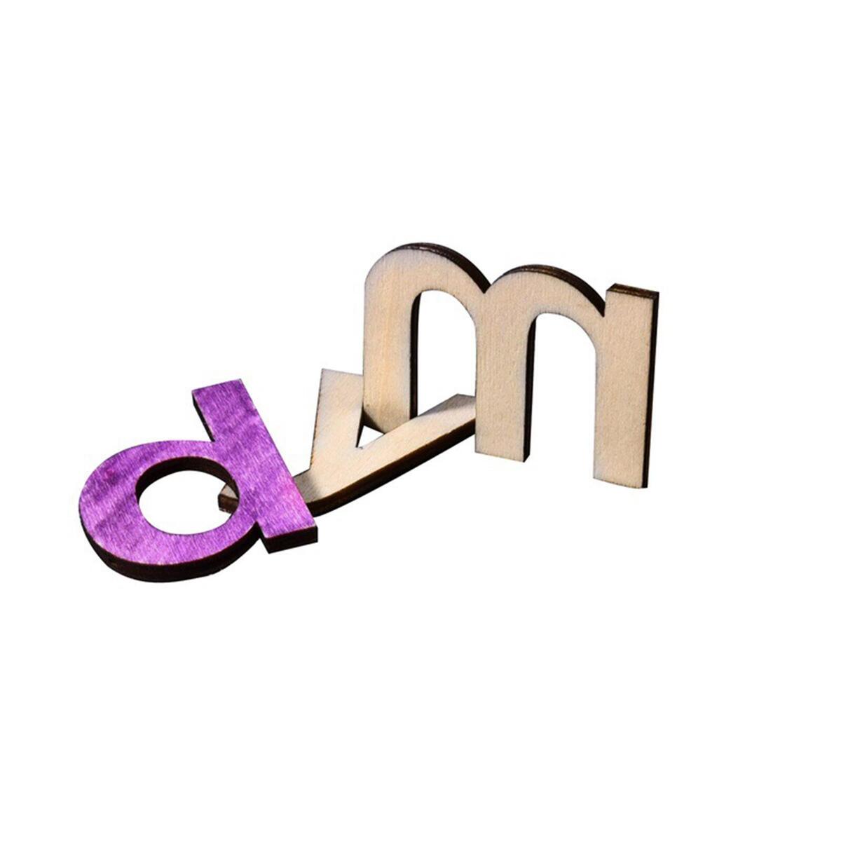 104Pcs Wooden Alphabet Letters for Christmas Party Decor Capital Letters