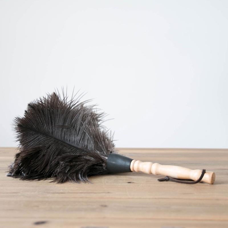 Ostrich Duster Feather Cleaning Brush Wood Handle Computer Dust Removal