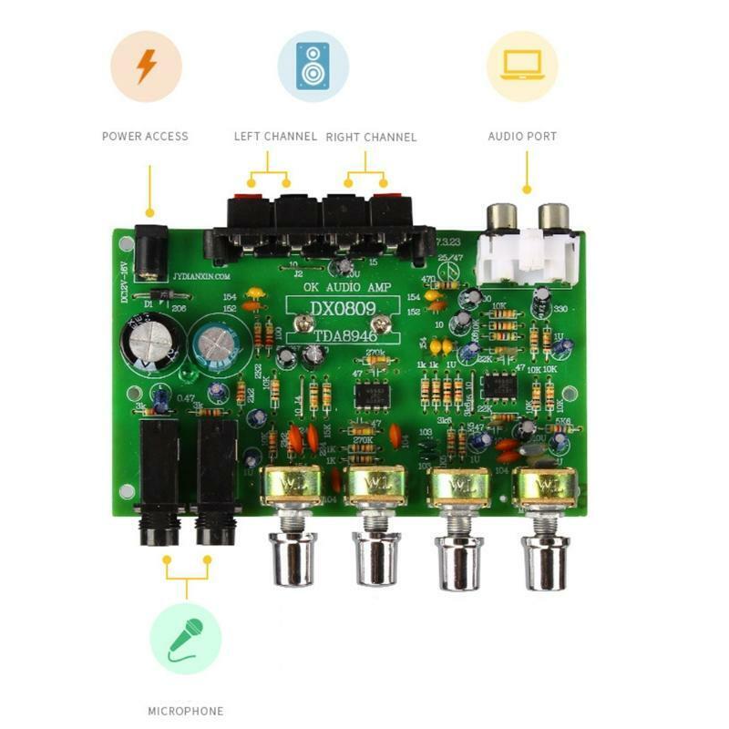 Stereo Audio Power Amplifier Board Module with Rear Heat Exchanger & TDA 8944