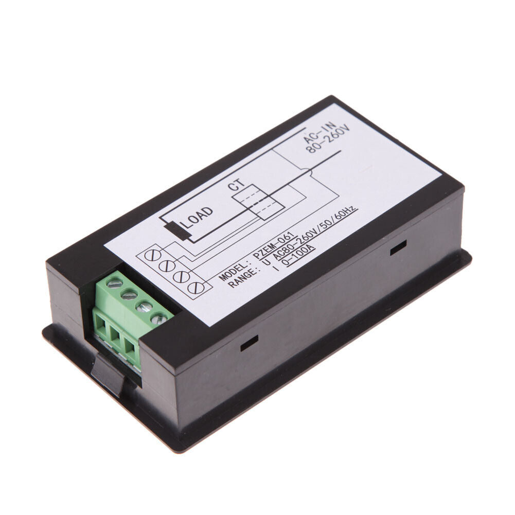 100 AC Digital LCD Power Panel Meter Monitor Power Energy Voltmeter Ammeter