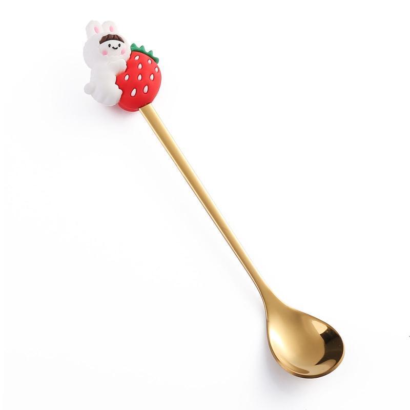 Stainless Steel Mooncake Forks Coffee Spoon Fruit Small Fork Dessert Spoon Forks