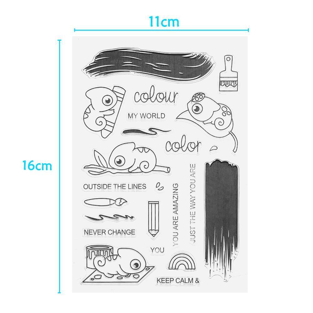 Frog Pattern DIY Transparent Silicone Seal Stamp Sheets Album Decor Gifts