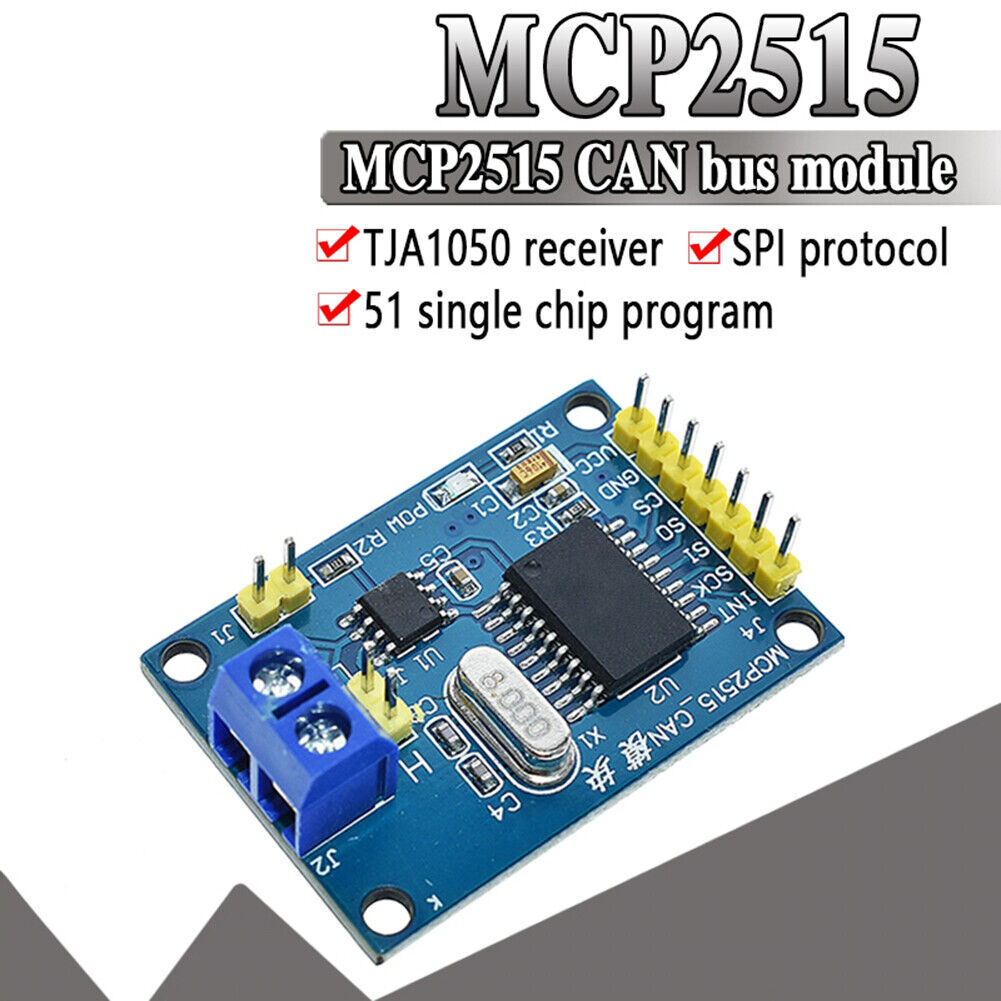 MCP2515 CAN Bus Module Board TJA1050 Receiver SPI for 51 MCU Controller