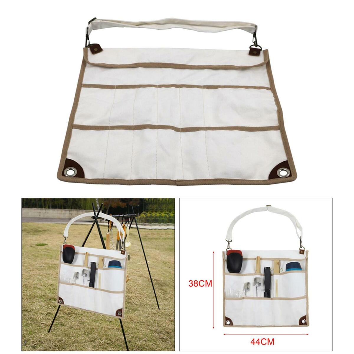 Camping Tableware Storage Bag Cutlery Utensil Organizer Carrying Holder Bags
