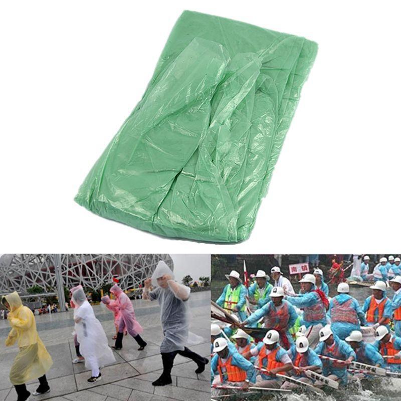 1 x Disposable Emergency Raincoat Travel Hiking Camping Hood Poncho Camping