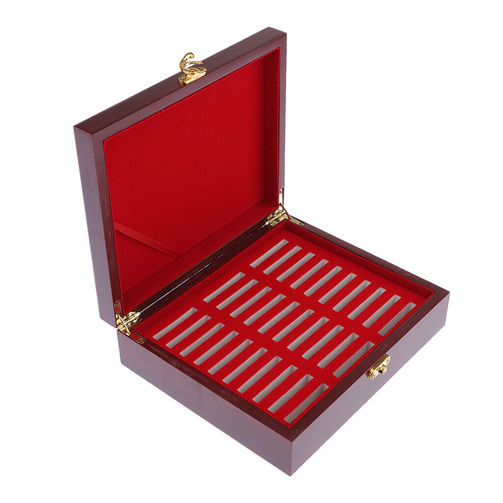 Wooden Coin Box for 30 pcs 46mm Coins/Medals Collection