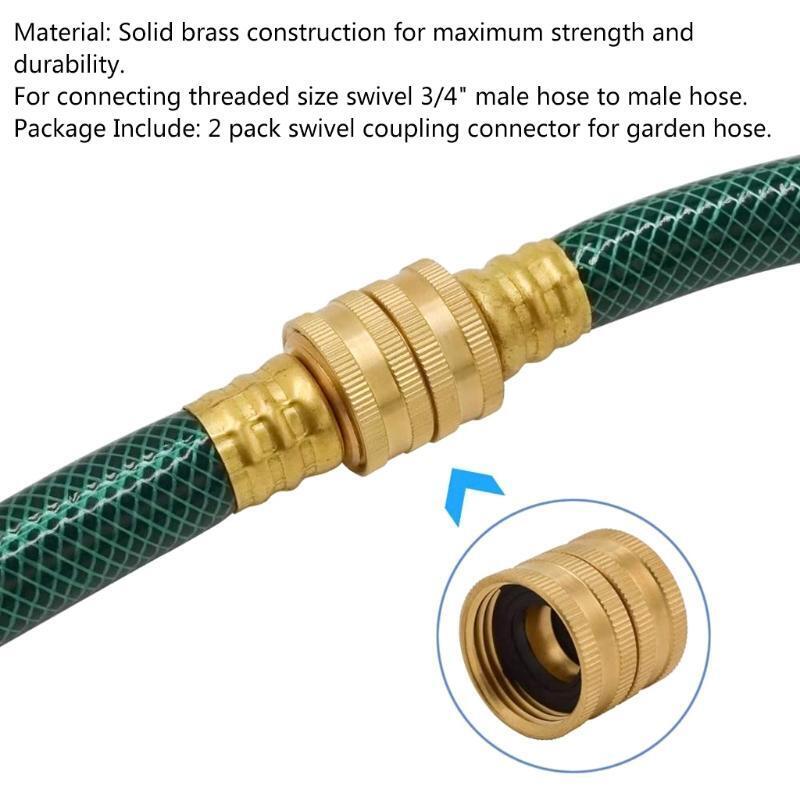 Solid Brass Garden Hose 3/4inch Garden Hose Connector Female to Female