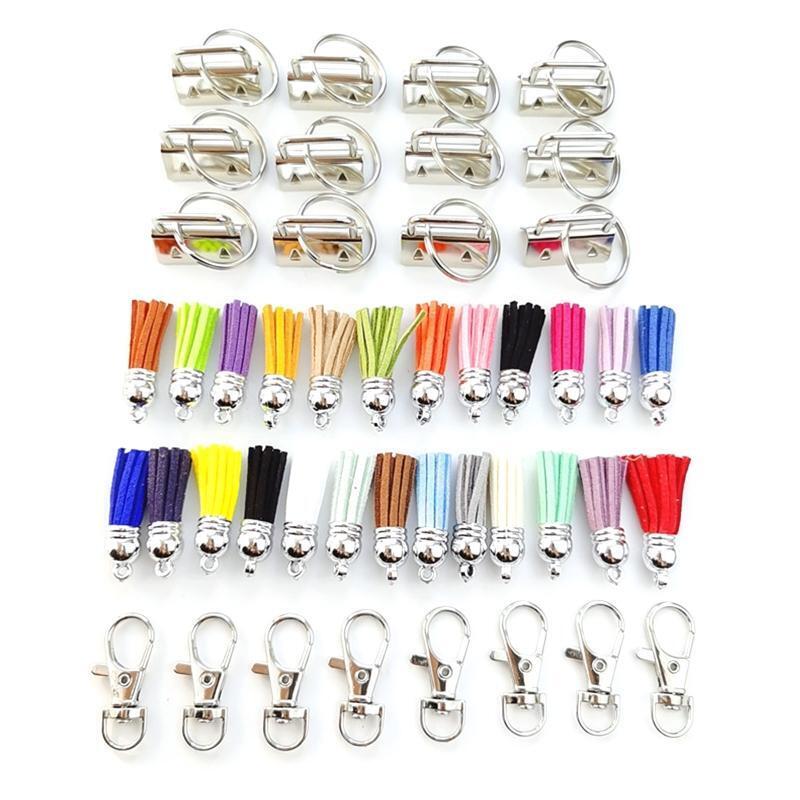 Key Fob Hardware Set of 75 Pcs with Tassels DIY Project Craft Handmade Kit