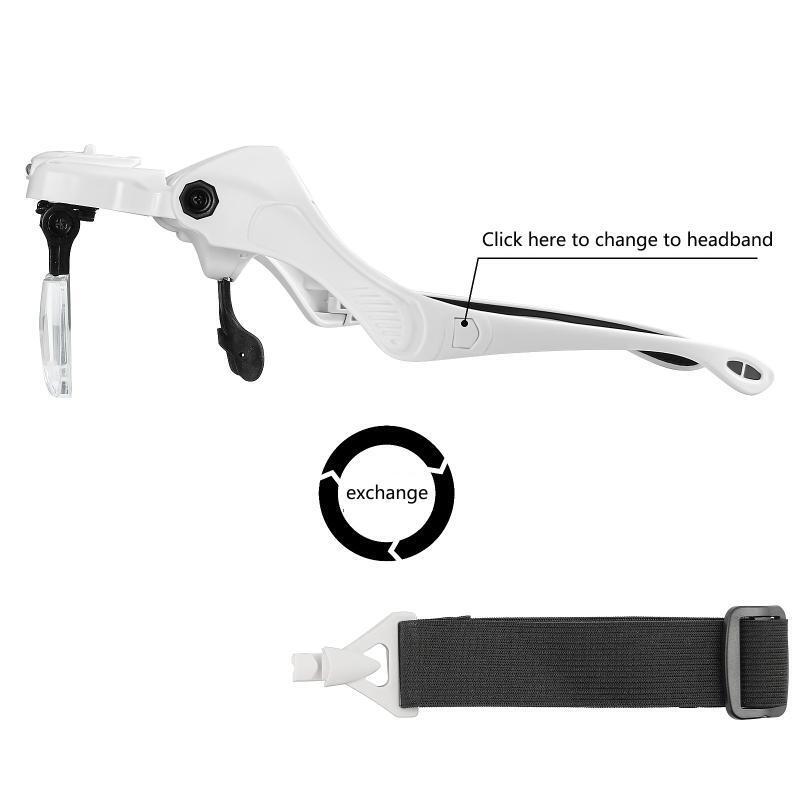 LED Head Magnifier Hands Free Headband Magnifying Glasses with 4 Led Jeweler's