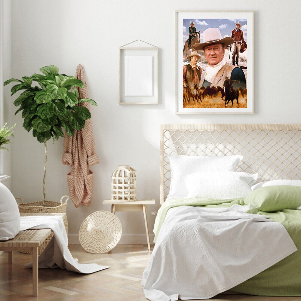 Handmade DIY Full Square Drill Diamond Painting Western Cowboy Kit Craft