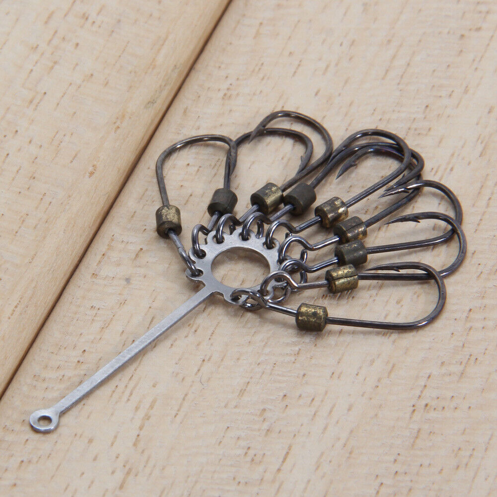 2pcs High Carbon Steel Sharp Explosion Hook Fishing Tackle Jig Hooks Set #8
