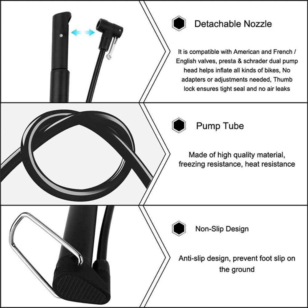 Tyre Presta Inflator Bike Pump Schrader Hand Pum Bicycle Tyre Inflator