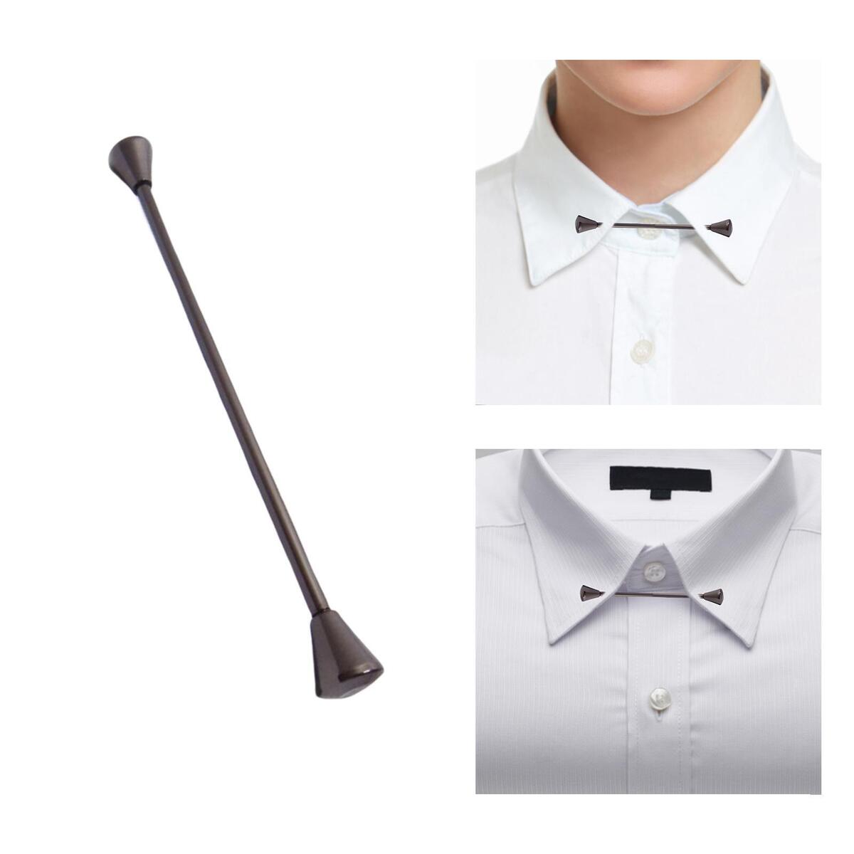 Classic Collar Bar Pin for Men Necktie Pins Cone for Business Formal Gifts